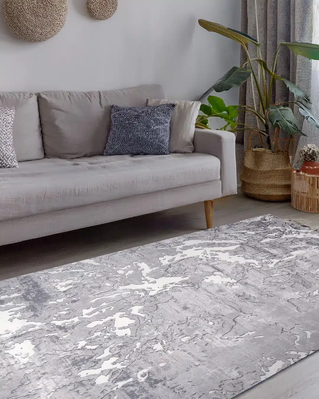 Ruby Abstract Marble Rug - Image 2