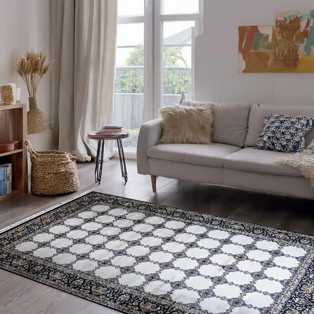 Bukhara Navy Beige Elegance Rug | A636B-E3368-NAVY/BEIGE - Image 4