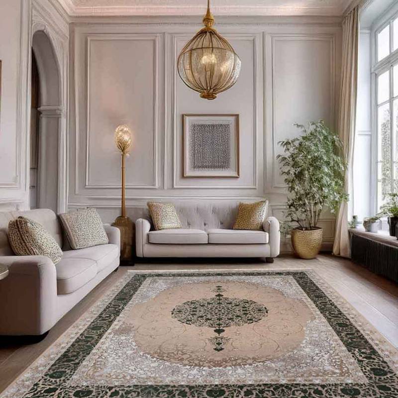 Emerald Abalon Beige Rug | E-123 - Image 3
