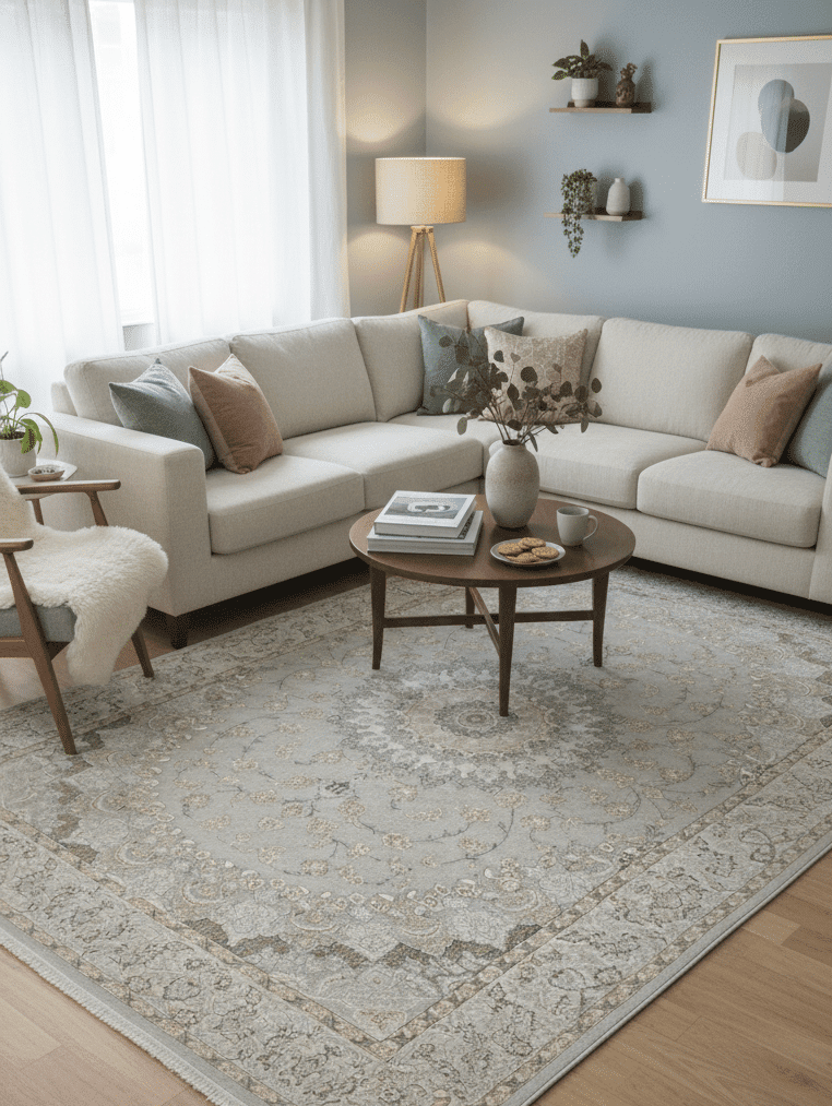 SAPPHIRE Grey Heritage Bloom Rug - Image 4